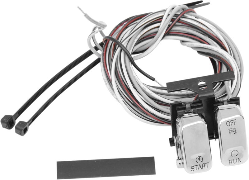 DRAG SPECIALTIES Switch Kit - Start/Stop - Harley-Davidson 1996-2013 - Chrome H18-0333C-S - PartsOutlet.com.au