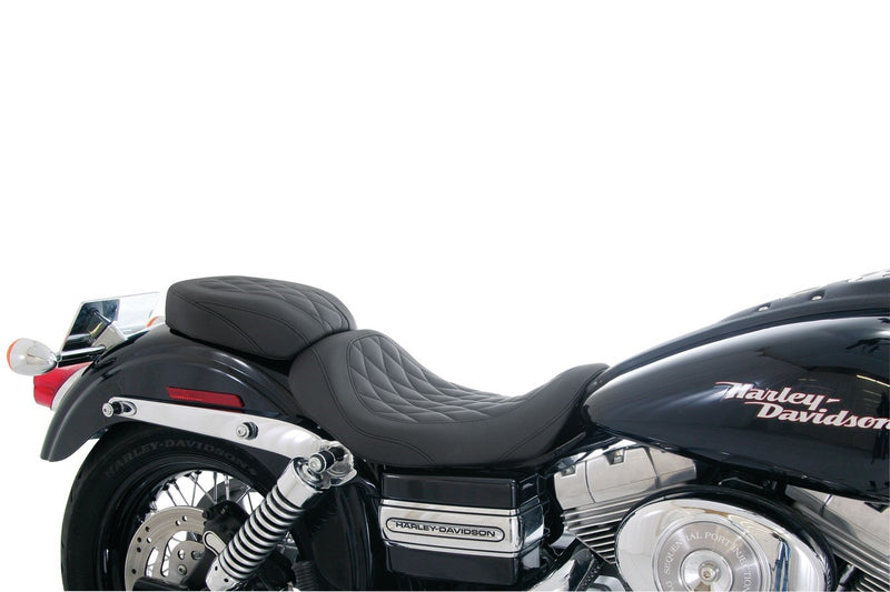 MUSTANG Wide Tripper Solo Seat - Diamond - Harley-Davidson Dyna 2006-2017 - 76704 - PartsOutlet.com.au