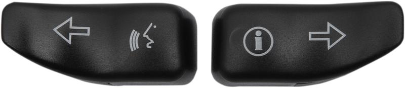 DRAG SPECIALTIES Turn Signal Switch Extension Caps - '14-'23 - Black 77680 - PartsOutlet.com.au