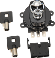 DRAG SPECIALTIES Ignition Switch - Skull - Harley-Davidson 1999-2013 - Black 21-0209GBSKD - PartsOutlet.com.au
