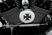DRAG SPECIALTIES Horn Cover - Cross - '86-'24 - Chrome 76636M - PartsOutlet.com.au