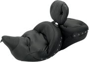 MUSTANG Super Touring Regal Seat - Driver Backrest - Black Studded - Harley-Davidson FL 2008+ 79609 - PartsOutlet.com.au