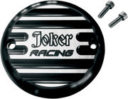 JOKER MACHINE Points Cover - Black/Chrome - Harley-Davidson 1970-2022 - 02-98JFB - PartsOutlet.com.au