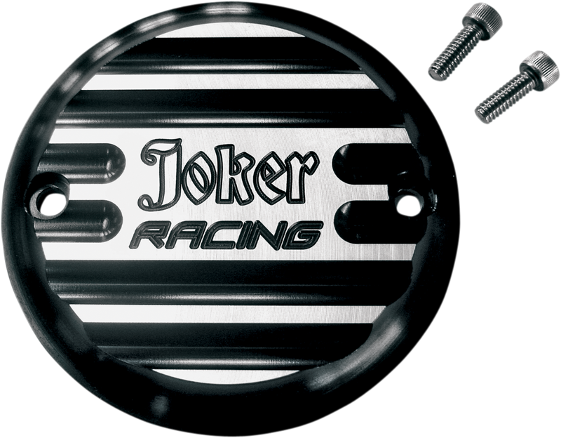 JOKER MACHINE Points Cover - Black/Chrome - Harley-Davidson 1970-2022 - 02-98JFB - PartsOutlet.com.au