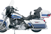 MUSTANG Lowdown Seat with Driver Backrest - Harley-Davidson FL 2008+ Plain 79703 - PartsOutlet.com.au