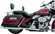 MUSTANG Lowdown Seat with Driver Backrest - Plain - Harley-Davidson FLHR 1997-2007 - 79672 - PartsOutlet.com.au