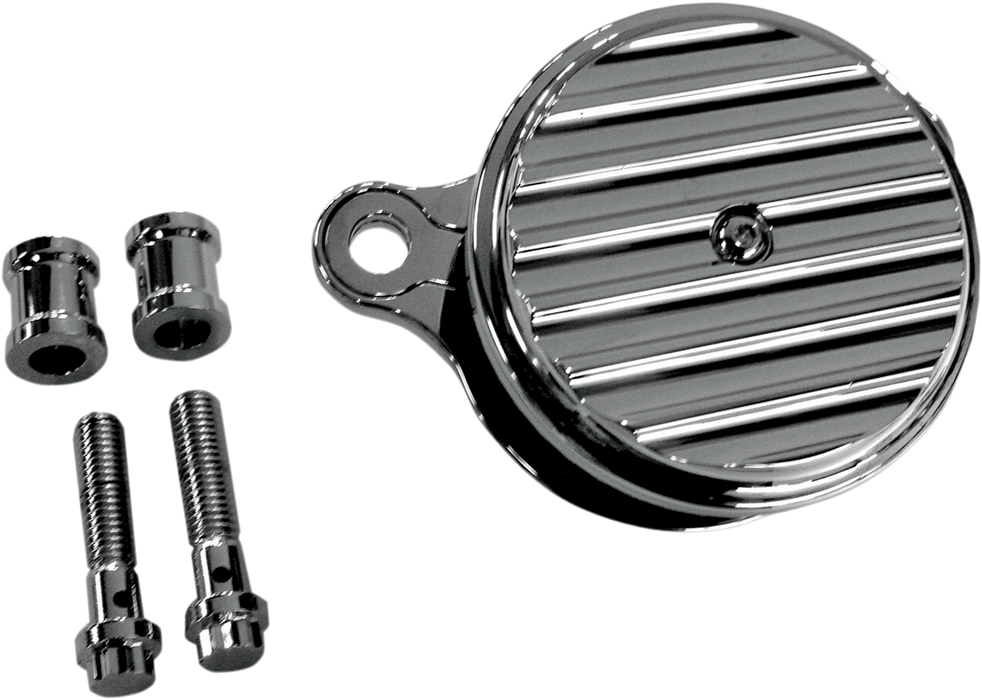 JOKER MACHINE Fin Air Cleaner - Chrome - Twin Cam - Harley-Davidson 1999-2017 - 02-142C - PartsOutlet.com.au