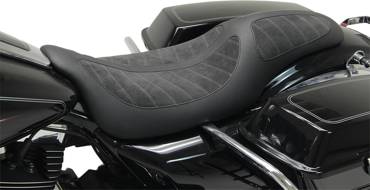 MUSTANG Kodlin Solo Seat - Black - Harley-Davidson FL 2008+ - 76292 - PartsOutlet.com.au