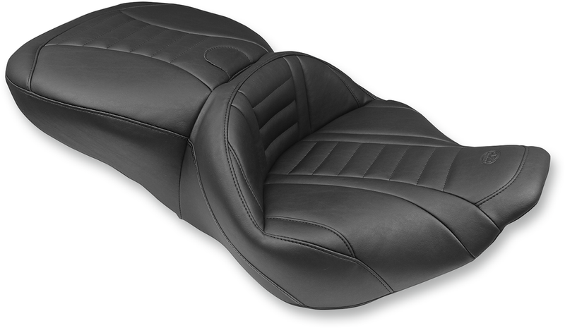 MUSTANG Deluxe Super Touring Seat - Harley-Davidson Road King / Street Glide 1997-2007 - 76738 - PartsOutlet.com.au
