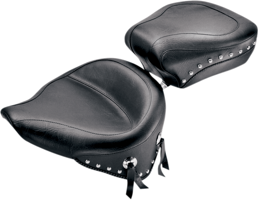 MUSTANG Wide Studded Solo Seat - Harley-Davidson Softail 1984-1999 - 75506 - PartsOutlet.com.au