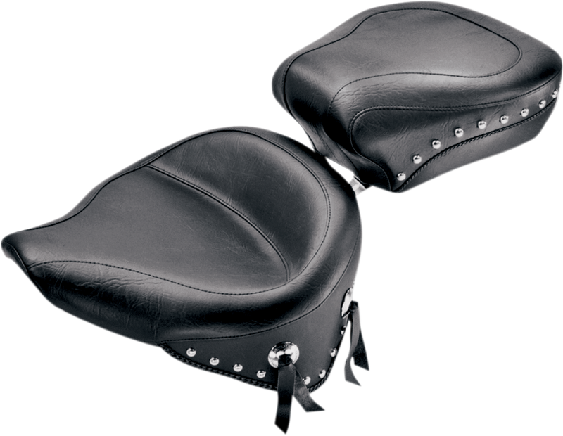MUSTANG Wide Rear Seat - Studded - Harley-Davidson Softail 1984-1999 - 75509 - PartsOutlet.com.au