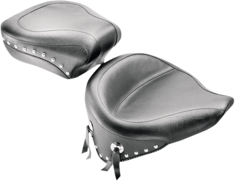 MUSTANG Wide Rear Seat - Studded - Harley-Davidson 2000-2015 - FLST 76180 - PartsOutlet.com.au