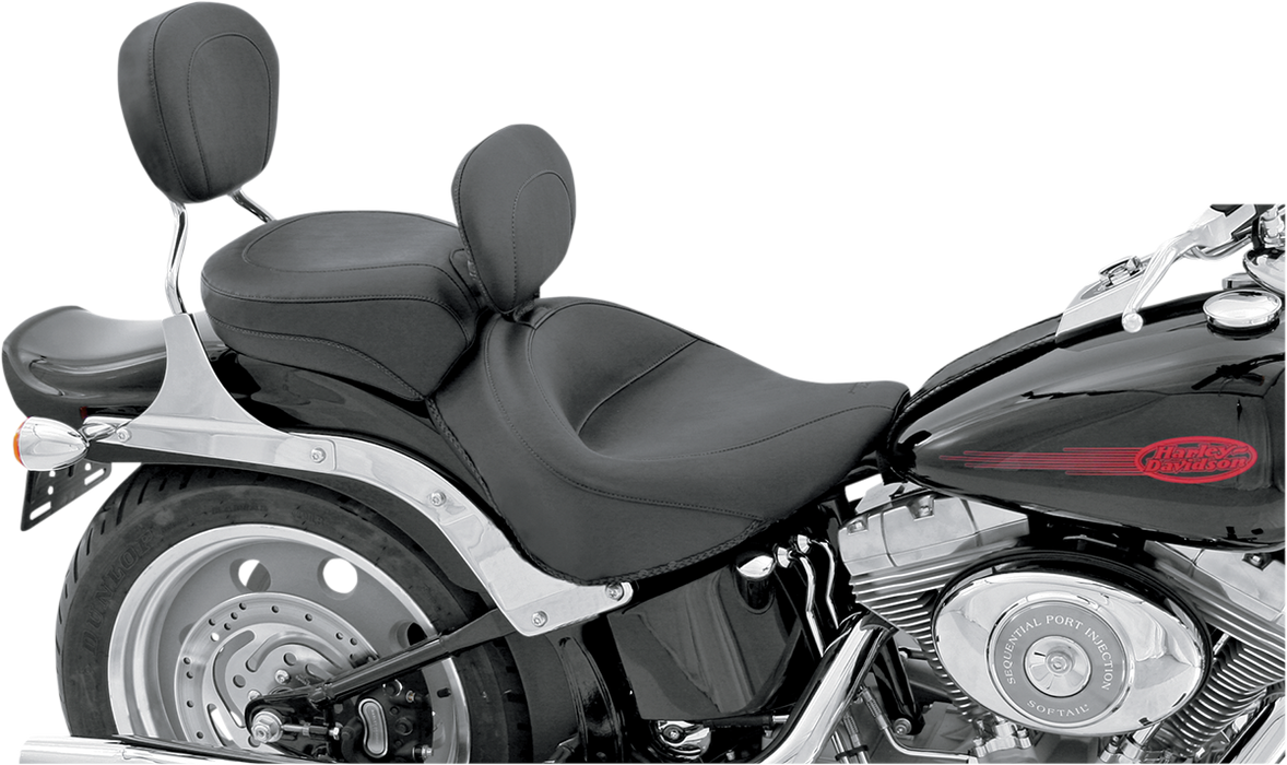 MUSTANG Vintage Solo Seat - Driver's Backrest - Harley-Davidson Softail 2006-2017 Wide Tyre - 79530 - PartsOutlet.com.au