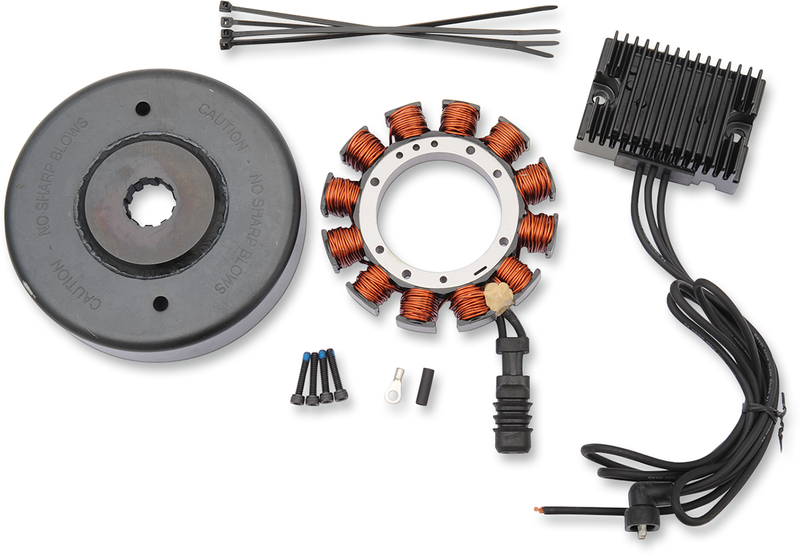 DRAG SPECIALTIES 32A Charging Kit - Harley-Davidson 1970-1996 - Black Regulator 32A-1B - PartsOutlet.com.au