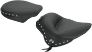 MUSTANG Touring Studded Solo Seat - Harley-Davidson Slim 2011-2017 - 76750 - PartsOutlet.com.au