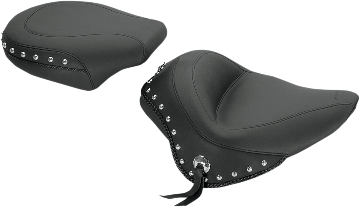 MUSTANG Touring Studded Solo Seat - Harley-Davidson Slim 2011-2017 - 76750 - PartsOutlet.com.au