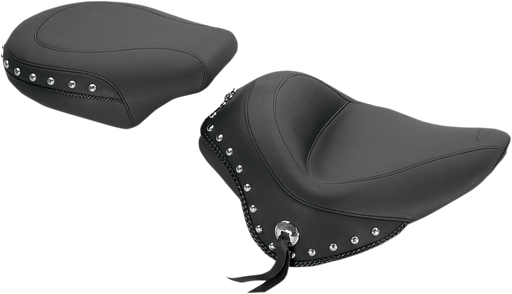 MUSTANG Touring Studded Solo Seat - Harley-Davidson Slim 2011-2017 - 76750 - PartsOutlet.com.au