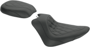 MUSTANG Wide Tripper Rear Seat - Diamond - Harley-Davidson Slim / FXS 2011-2017 - Black 76763 - PartsOutlet.com.au