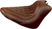 MUSTANG Wide Tripper Solo Seat - Brown - Harley-Davidson Slim FLS 2011-2017 - Diamond 76766 - PartsOutlet.com.au