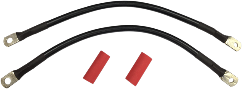 DRAG SPECIALTIES Black Battery Cable Set - '04-'09 XL E25-0091B-D2 - PartsOutlet.com.au