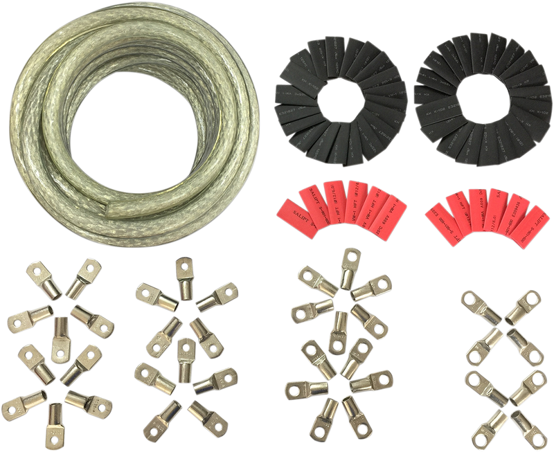 DRAG SPECIALTIES Custom Battery Cable Kit - Harley Davidson - 25' Clear E25-0092CK - PartsOutlet.com.au