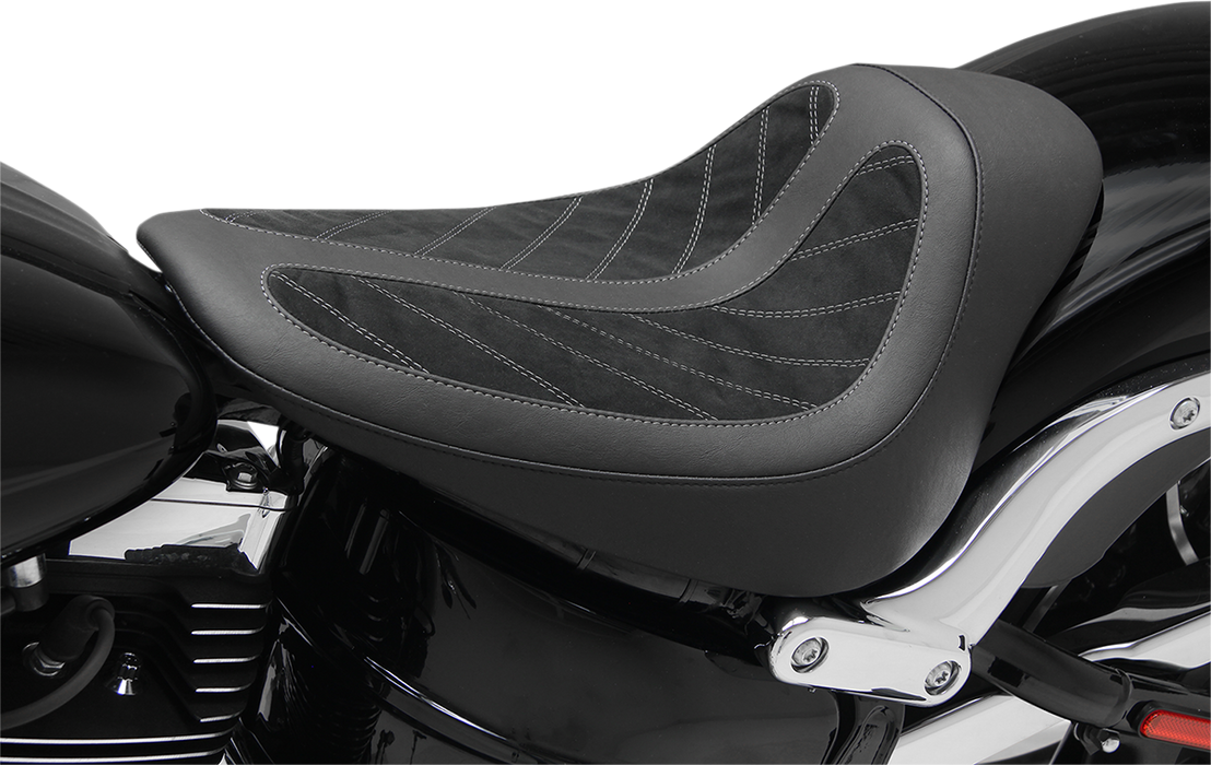 MUSTANG Kodlin Solo Seat - Black - Harley-Davidson 2013-2017 - FXSB 76276 - PartsOutlet.com.au