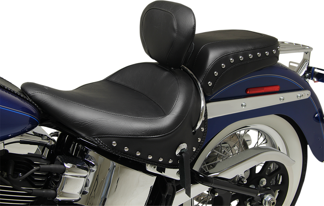 MUSTANG Wide Studded Solo Seat - Driver's Backrest - Harley-Davidson 2005-2017 - 79913 - PartsOutlet.com.au