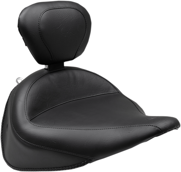 MUSTANG Wide Vintage Solo Seat - Driver's Backrest - Harley-Davidson Heritage Classic 2016-2017 - 79916 - PartsOutlet.com.au