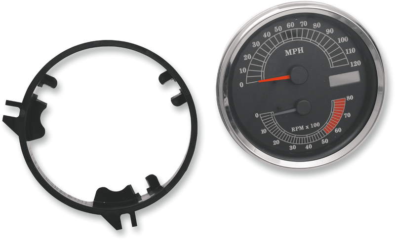 DRAG SPECIALTIES Electronic Speedometer/Tachometer - Stock Look - 120 mph/8000 rpm - Harley-Davidson 1996-2003 - T21-6986 - PartsOutlet.com.au