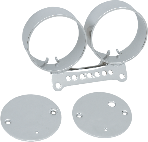 DRAG SPECIALTIES Dual Gauge Bracket - Chrome - Harley-Davidson 1995-2011 - T21-6924 - PartsOutlet.com.au