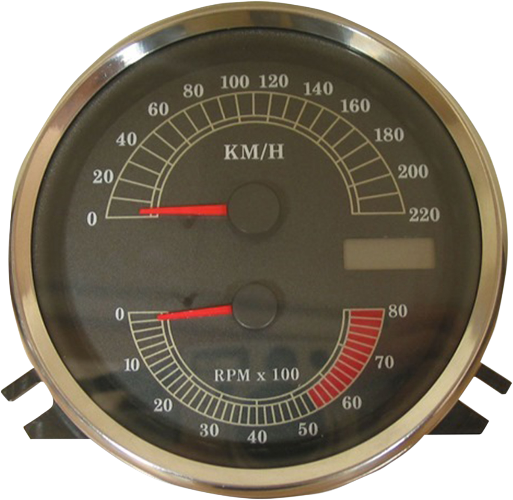 DRAG SPECIALTIES Electronic Speedometer/Tachometer - Stock Look - 220 KPH/8000 rpm - Harley-Davidson 1996-2003 - T21-6986A - PartsOutlet.com.au