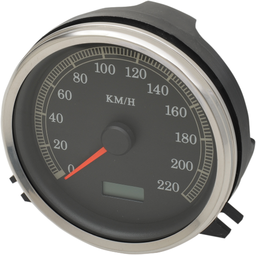 DRAG SPECIALTIES Electronic KM/H Speedometer - Black Face - Harley-Davidson 1996-2003 - 76436KMX - PartsOutlet.com.au
