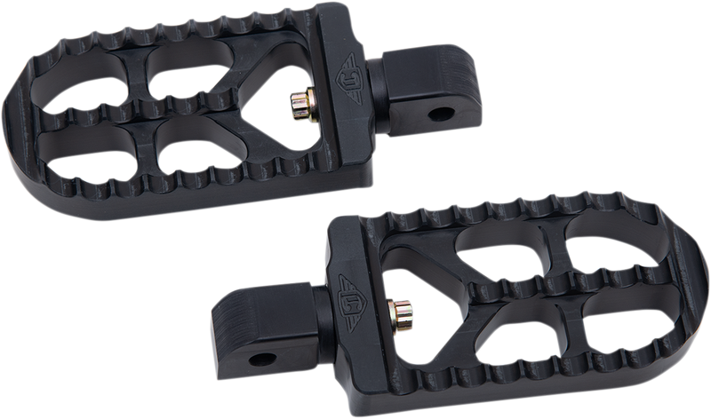 JOKER MACHINE Passenger Peg - Serrated - Black - Long - Softail 18+ 08-56-7B - PartsOutlet.com.au