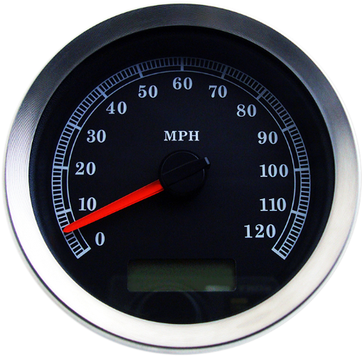 DRAG SPECIALTIES Programmable Speedometer - Black Face - Harley-Davidson 2004-2013 - MPH 83100B - PartsOutlet.com.au