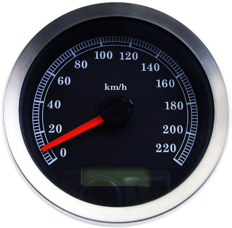 DRAG SPECIALTIES Programmable Speedometer - Black Face - Harley-Davidson 2004-2013 - KM/H 83101B - PartsOutlet.com.au