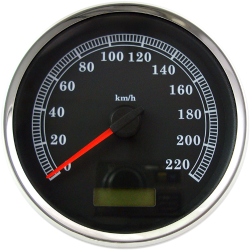DRAG SPECIALTIES Electronic Speedometer - Harley-Davidson 2004-2013 - Black - 220 KPH 83105B - PartsOutlet.com.au