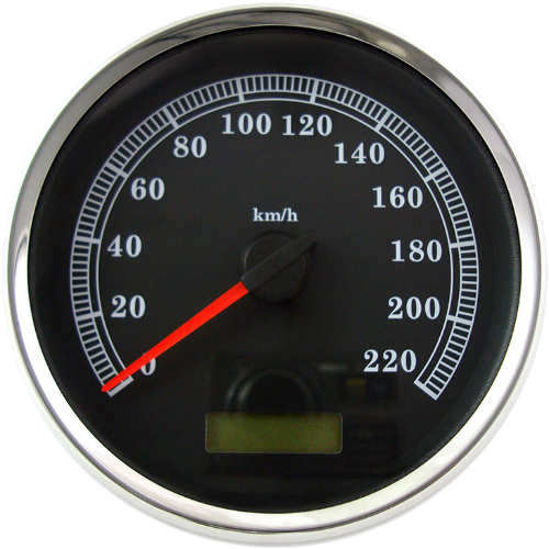 DRAG SPECIALTIES Electronic Speedometer - Harley-Davidson 2004-2013 - Black - 220 KPH 83105B