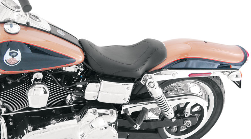 MUSTANG Tripper Solo Seat - Tuck and Roll - Harley-Davidson Dyna 2006-2017 - 76580 - PartsOutlet.com.au