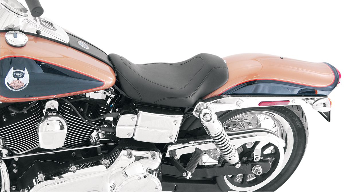 MUSTANG Tripper Solo Seat - Tuck and Roll - Harley-Davidson Dyna 2006-2017 - 76580 - PartsOutlet.com.au