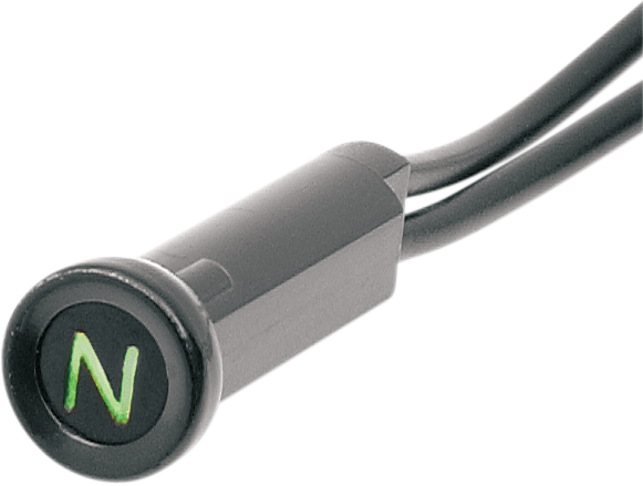 DRAG SPECIALTIES Snap-In Indicator Light - Neutral - Black Bezel 160904 - PartsOutlet.com.au
