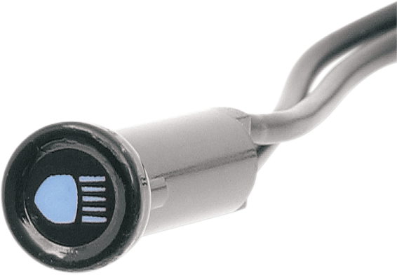 DRAG SPECIALTIES Snap-In Indicator Light - High Beam - Black Bezel 160902 - PartsOutlet.com.au