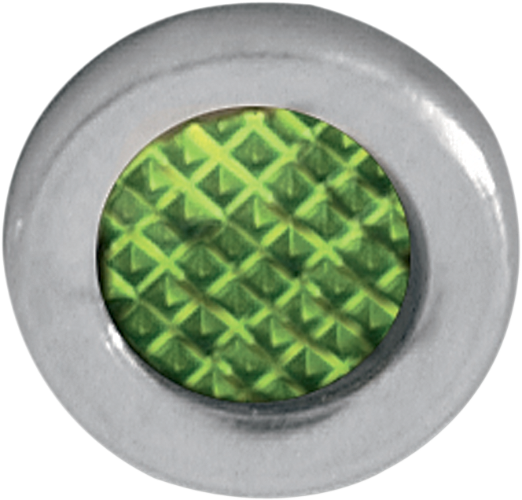 DRAG SPECIALTIES Snap-In Indicator Light - Green - Stainless Steel Bezel 162607 - PartsOutlet.com.au