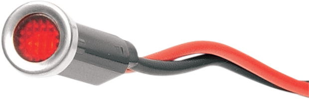 DRAG SPECIALTIES Snap-In Indicator Light - Red - Stainless Steel Bezel 162608 - PartsOutlet.com.au
