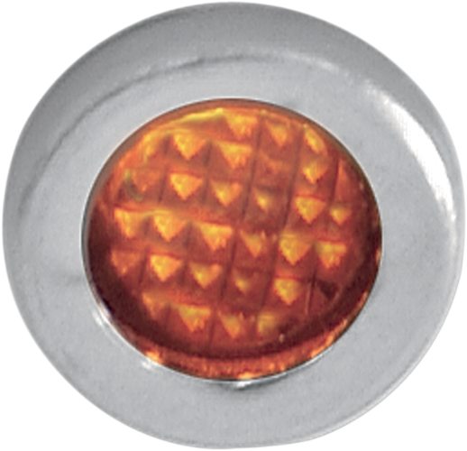 DRAG SPECIALTIES Snap-In Indicator Light - Amber - Stainless Steel Bezel 162609 - PartsOutlet.com.au