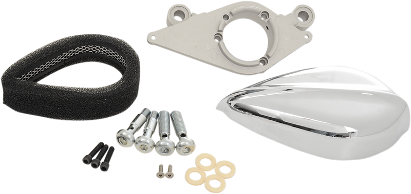 PAUGHCO Ribbed Teardrop Air Cleaner - CV - Harley-Davidson 1990-2017 - 701-201 - PartsOutlet.com.au