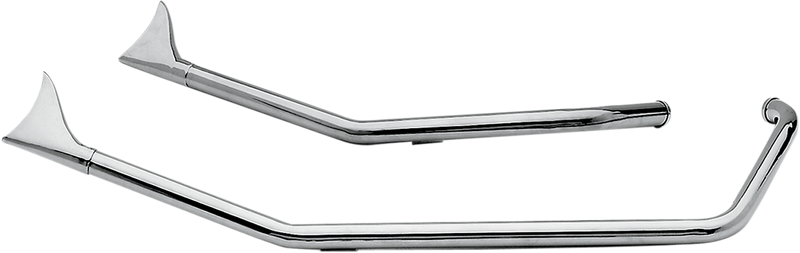 PAUGHCO Fishtail Exhaust - Upswept - '86-'99 Softail - DS716B2F - PartsOutlet.com.au