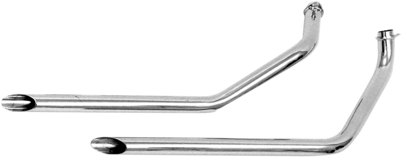 PAUGHCO Staggered Dual Slash Cut Drag Pipes 2"  - '73-'84 FX - 730E21N40