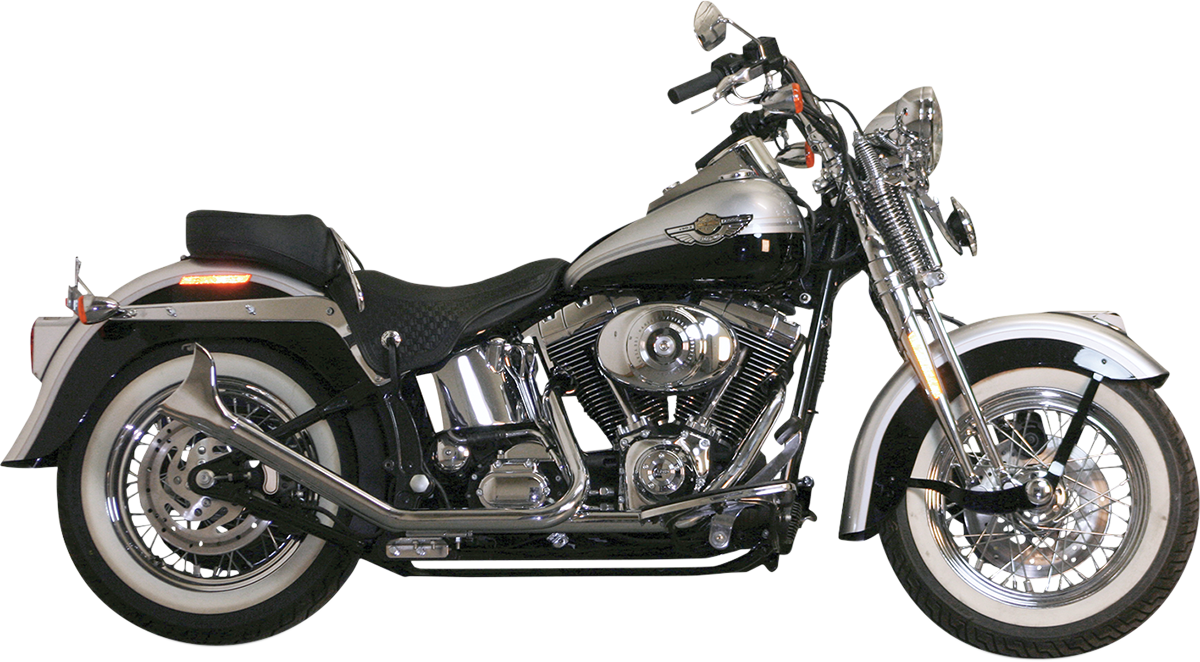 PAUGHCO Upsweep Exhaust - Chrome - 2000-2017 Softail - 726SBS - PartsOutlet.com.au