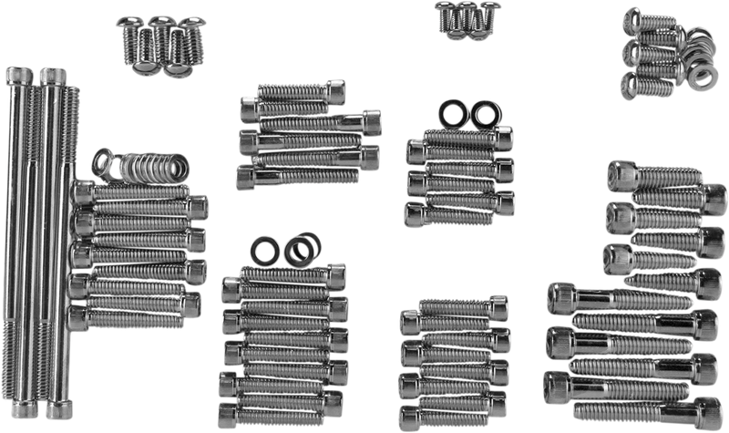 DRAG SPECIALTIES Bolt Kit Motor Knurled - Harley-Davidson 2007-2016 - MK700BK - PartsOutlet.com.au