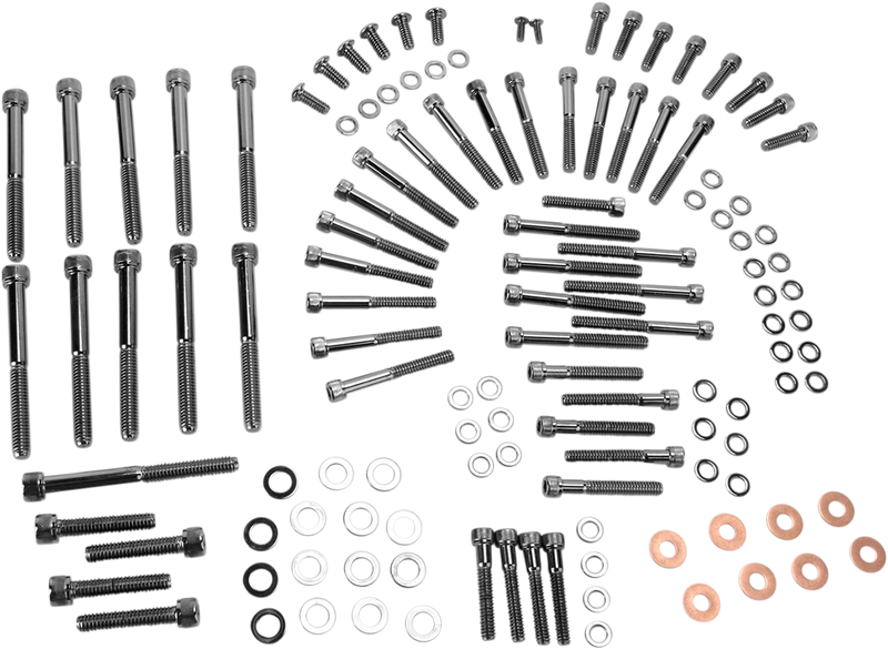 DRAG SPECIALTIES Bolt Kit Motor Knurled - Harley-Davidson 2004-2021 - MK694BK - PartsOutlet.com.au